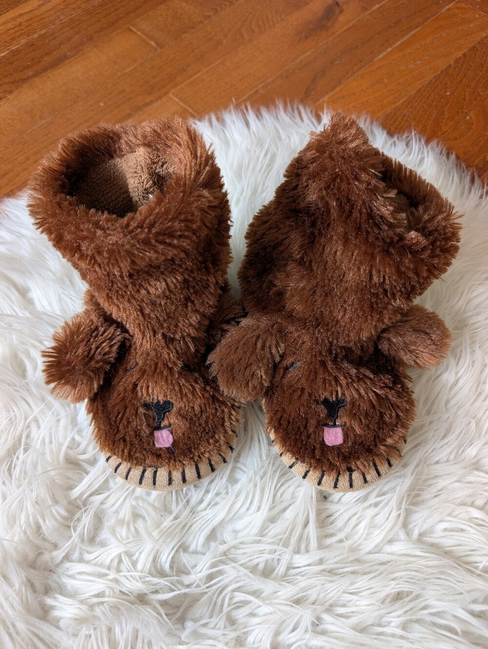 Hatley Brown Dog Slippers Medium (8-10)